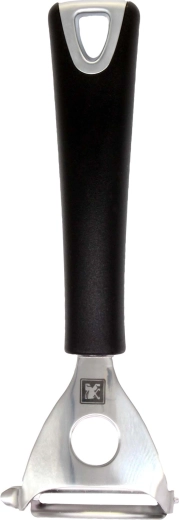 Škrabka na zeleninu s černou rukojetí