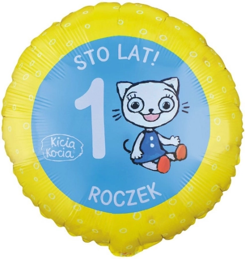 Fóliový balón Kicia Kocia číslo 1 (46 cm)