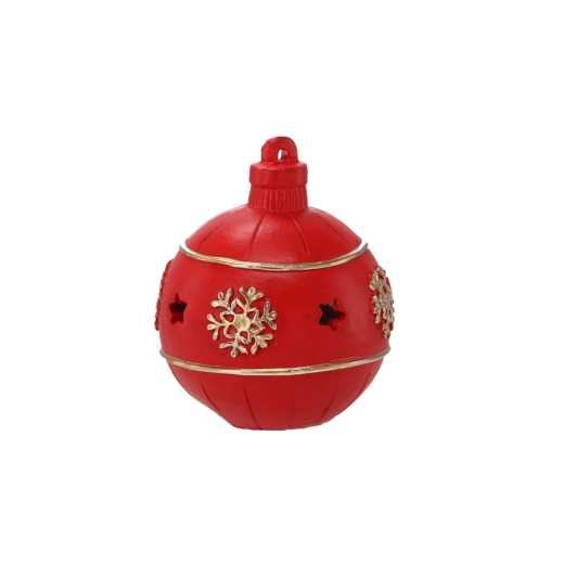 Vánoční LED ozdoba červená 13 cm