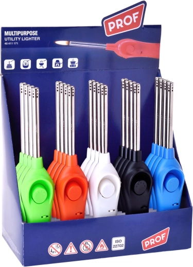 Prof plnitelný plamínkový zapalovač s dětskou pojistkou 23,5 cm