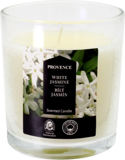 Vonná svíčka ve skle Bílý jasmín 7 × 8 cm