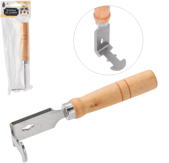 Škrabka na rámky s dřevěnou rukojetí pro včelaře