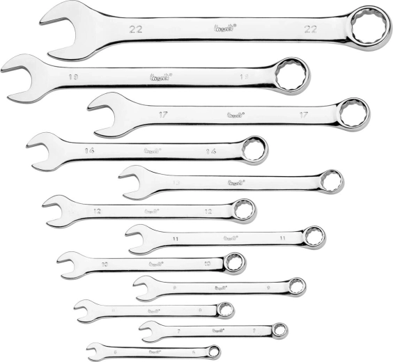 Sada očkoplochých klíčů 6–22 mm, 12 kusů