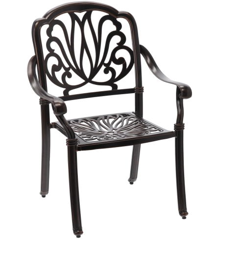 Hliníková zahradní židle Hastings v antické bronzové barvě