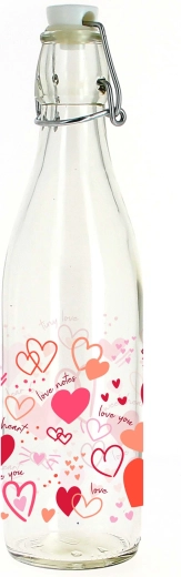 Lahev s patentním uzávěrem s motivem srdce 540 ml