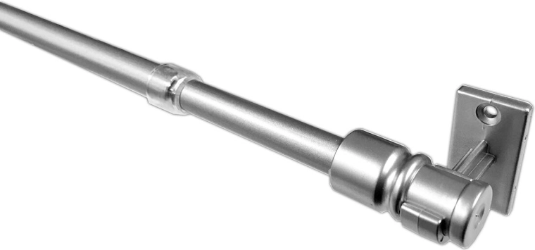 Teleskopická vitrážová tyč na záclony, nikl, 120–225 cm, průměr 1,6 cm