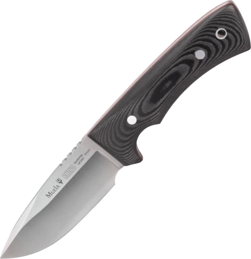 Muela Rhino 9M univerzální nůž 9 cm, černý, Micarta, kožené pouzdro
