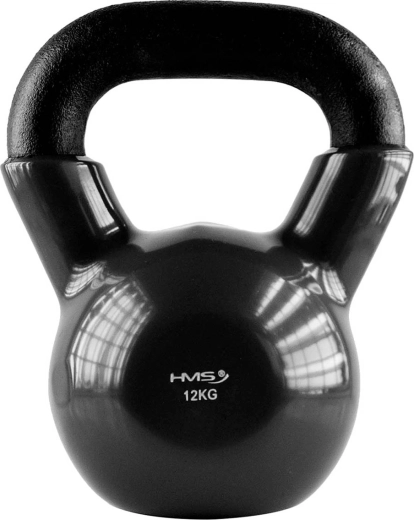 Kettlebell z oceli s vinylovým povrchem 12 kg HMS