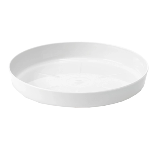Plastový podstavec pod květináč 28 cm bílý LAMELA