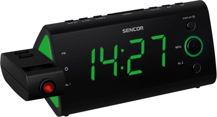 Sencor radiobudík s projekcí času SRC 330 GN
