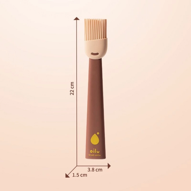 Silikonový štětec na koláče a maso - hnědý