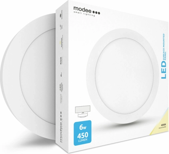 Kruhový LED panel Modee Smart Lighting 6 W, přisazený, neutrální bílá