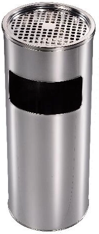 Odpadkový koš s popelníkem, pozinkovaný, 59 × 24 cm