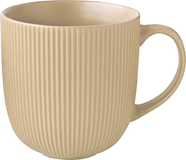 Keramický hrnek KITCHISIMO 510 ml žebrovaný béžový
