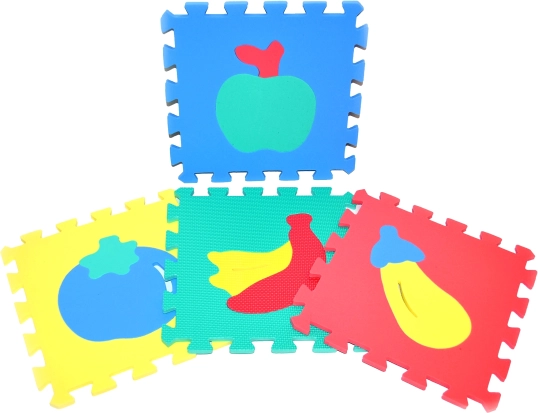 Měkké pěnové puzzle OVOCE 30 × 30 cm, 10 ks