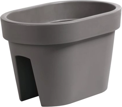Květináč na zábradlí Lofly Railing šedý kámen 12,3 l