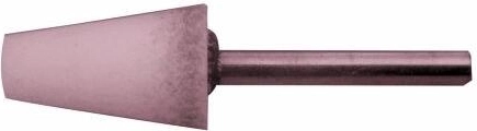 brusné kuželové tělísko se stopkou 6/3 × 10 mm, zrno 100, tvrdost M