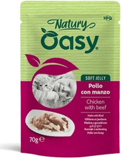 Oasy Natury kapsička Soft Jelly kuře s hovězím 70 g