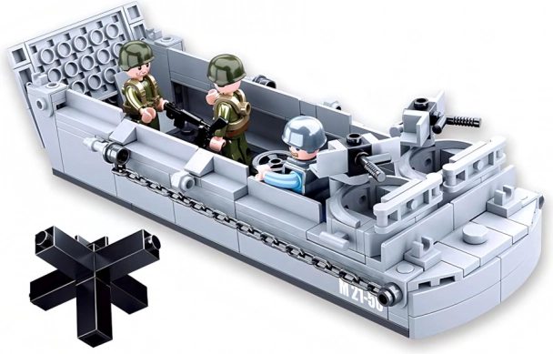 Sluban army vyloďovací člun z druhé světové války stavebnice