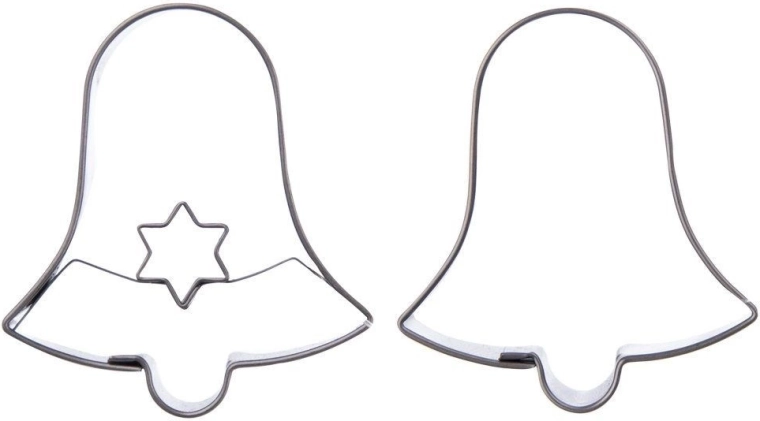 Sada vykrajovátek na cukroví zvonek, nerez, 4,6 cm, 2 ks