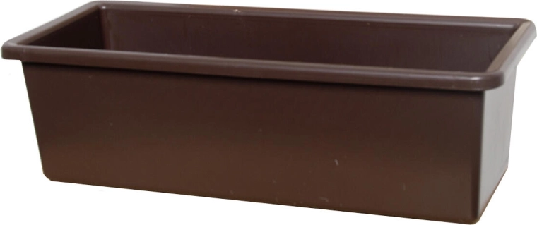 Plastový truhlík na květiny 40 cm hnědý