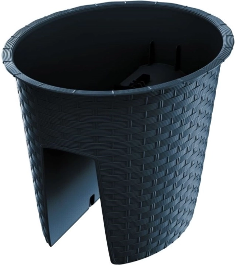 Květináč na zábradlí Ratolla Oval 30 cm antracit