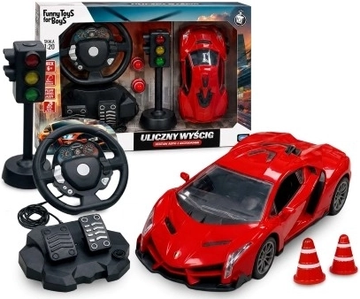 R/C auto s volantem a pedály