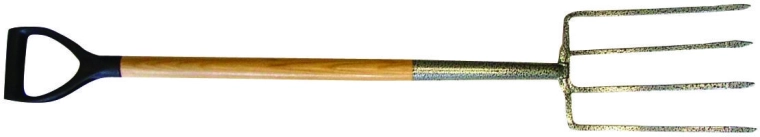 Rycí vidle s dřevěnou násadou PH‑Y, kladívkový lak