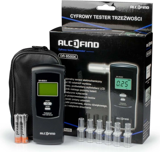 Alkoholtester s elektrochemickým senzorem DA-8500E + 100 náustků
