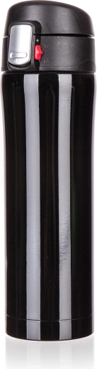 Cestovní termoska BODO 0,43 l z nerezové oceli – černá