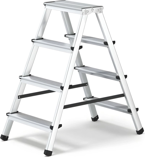 Oboustranné hliníkové schůdky 2x4 HOME