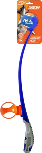 Nerf Dog průhledný vrhač míčků Air Strike s tenisovým míčkem bez pískátka 41,5 cm