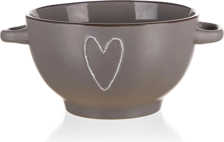Keramická miska HEART 14 cm béžová