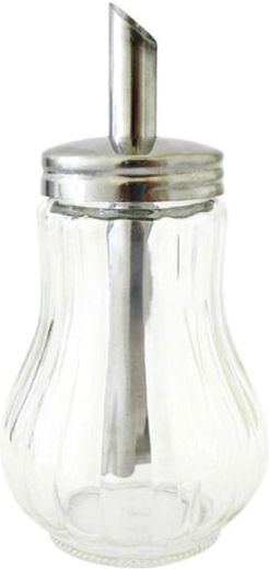 Skleněná cukřenka s nerezovým násypným víčkem 200 ml