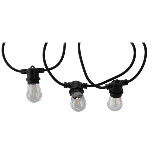 Zahradní světelná girlanda FILAME 10x LED E27, teplá bílá, 10 m, IP44, 230 V