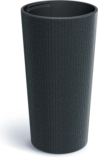 Květináč Lamia Slim Eco Wood 25 cm antracit