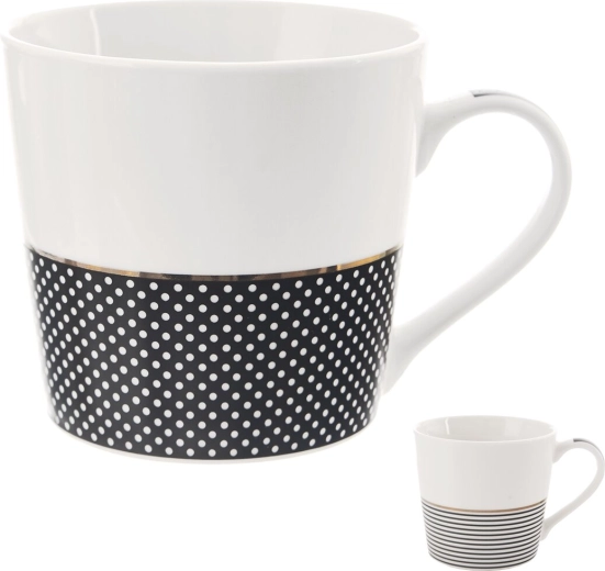 Porcelánový hrnek se zlatou linkou 0,43 l mix