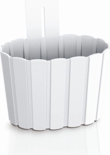 Závěsný květináč na zeď Boardee Wall 19,4 cm bílý
