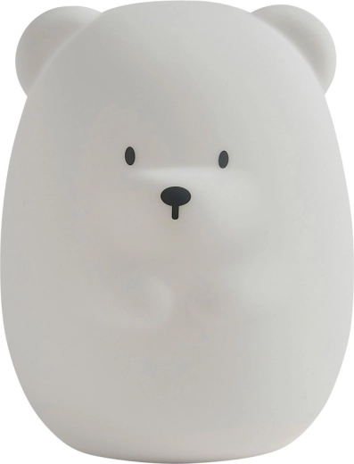 Nattou noční LED světlo z silikonu – medvídek 16 cm