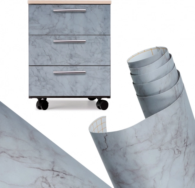 Samolepicí dekorativní fólie šedý mramor 1,22 × 50 m