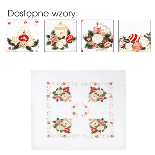Vánoční dekorativní ubrus 80 × 80 cm