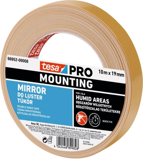 Montážní páska na zrcadla 19 mm × 1,5 m Tesa
