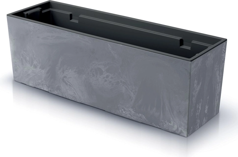 Truhlík s betonovým efektem se vkladem 77 cm marengo