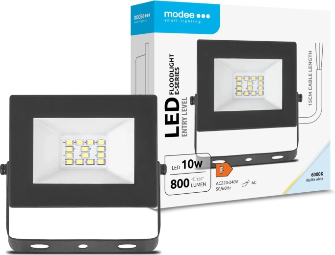 Modee LED reflektor E‑series Slim 10 W, 120°, 800 lm, studená bílá