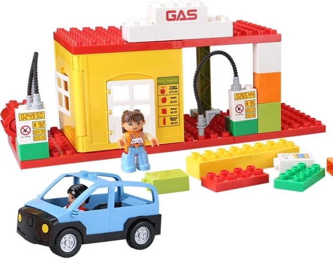 Stavebnice benzínová stanice 48 dílků