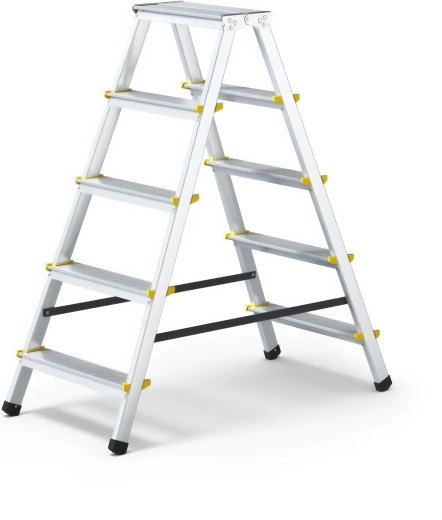 Hliníkové oboustranné schůdky 2×5 PROFI