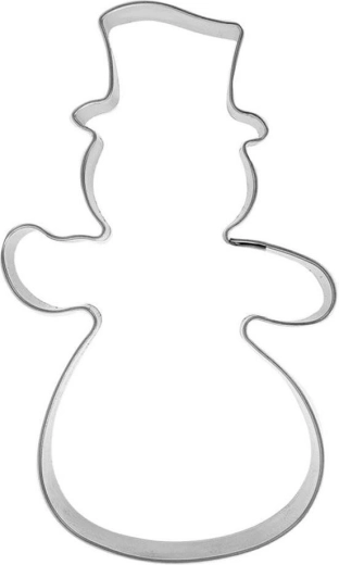 Ocelové vykrajovátko na sušenky sněhulák 10 cm