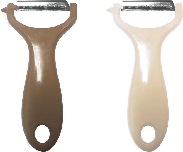 Škrabka typu Y Julienne s nerezovou čepelí 5 cm, plastová rukojeť, mix barev