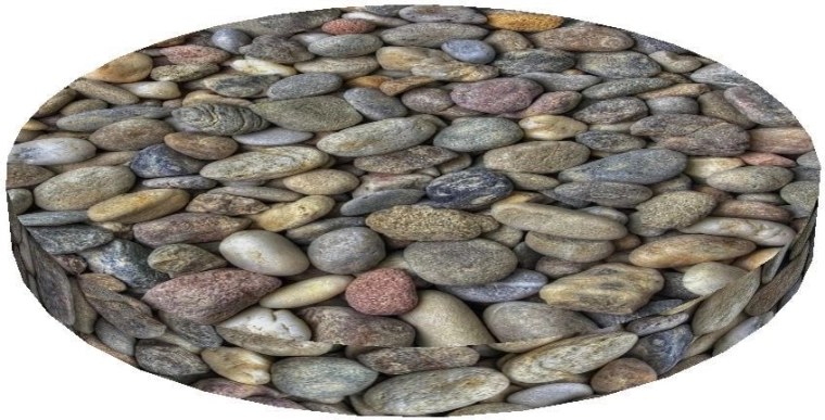 Kulatá poduška na zahradní křeslo 40 cm KAMYKI od Bertoni