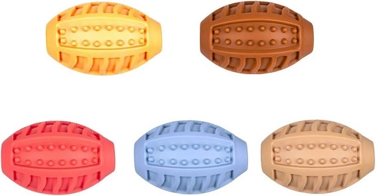 Pískací rugby míček s výstupky 10 cm - 1 kus